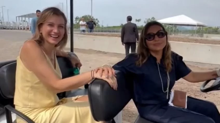 Janja dirige carrinho de golfe no Parque Olímpico do Rio; assista