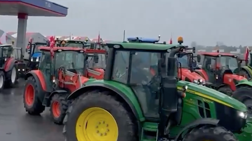 Agricultores da Polônia fazem ato contra medidas da UE