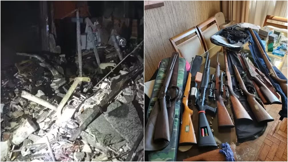Investigação aponta 86 licenças de armas para coronel em apartamento que explodiu