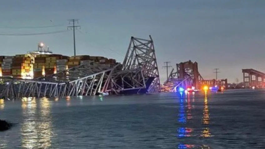 Veja como ficou a ponte que desabou em Baltimore, nos EUA