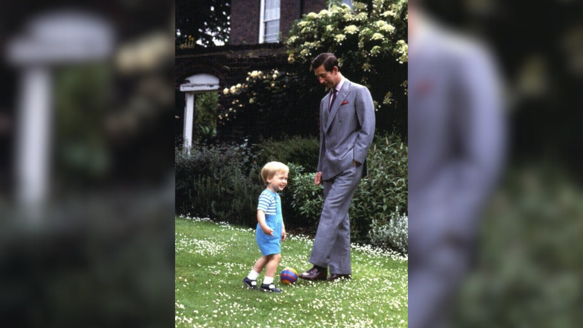 Príncipe William compartilha foto de infância com rei Charles no Dia dos Pais