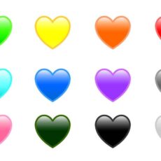 O que significa cada cor de emoji de coração?