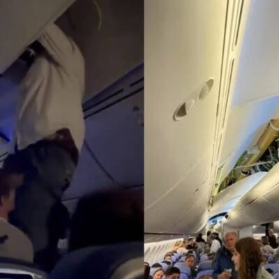 Passageiro é resgatado do teto após turbulência em voo para Montevidéu